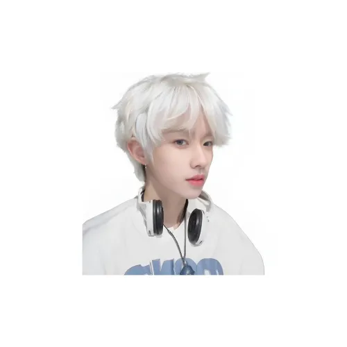 GLUNA Manga Adaptation Белый Юноша Essence Мужской Короткие волосы Перука UNIVERSAL Аниме COS