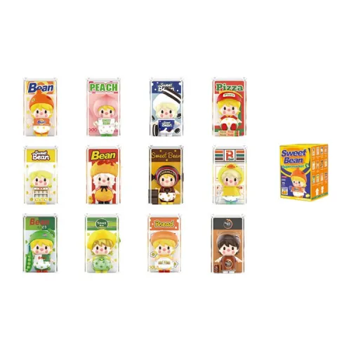 POP MART Little Sweet Bean Supermarket Series Второе поколение Слепые коробки Один Mystery Коробка Целая коробка 12 шт