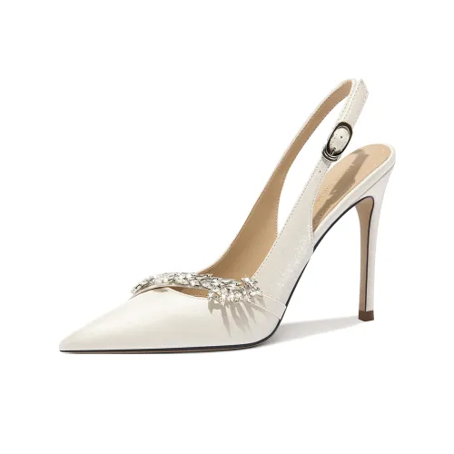 Lily Wei Luyi Dream Узкий каблук Высокие каблуки Женские Pearl White