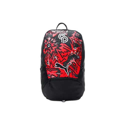 PUMA Christian Pulisic Коллаборация Полиэстер Рюкзак Унисекс Черный Белый Красный