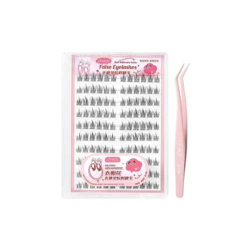 JONBOS Клей Бесплатно Искусственные ресницы + Нескользящий клей для нанесения Комбинация Один сегментированный кластер Подсолнух