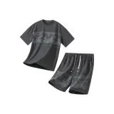 Комплект одежды (Серая рубашка с коротким рукавом + Серые шорты)