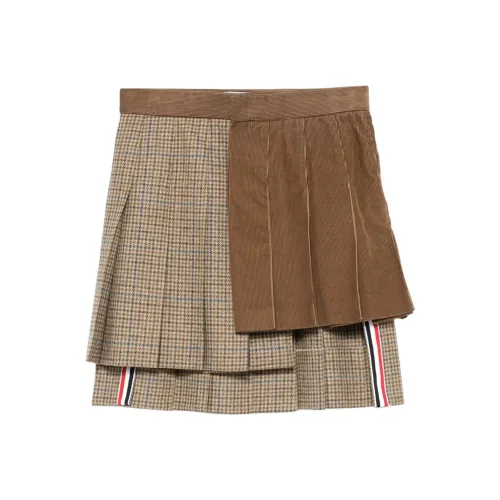 THOM BROWNE Коричневый Женские Повседневные Короткие Юбки