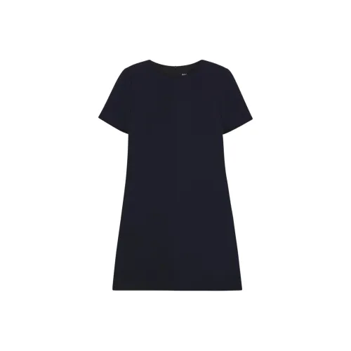 Hugo Boss Черное Женское Короткое Платье с Рукавами