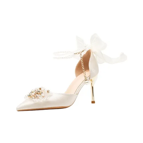 Zubumei Узкий каблук Высокие каблуки Женские Абрикос