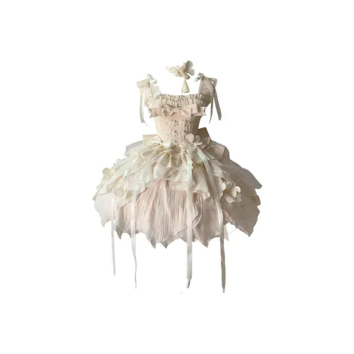 WLEQK Платье + Хвост платья + Петтикоат Женские Лолита Платья