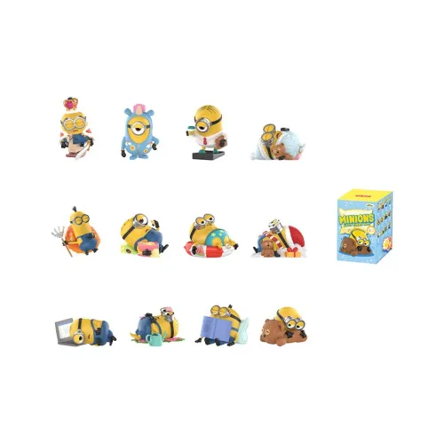 POP MART Коллаборация Edition Effortless Every Day Collection Minions Blind Box Single Mystery Box Целая коробка 12 шт