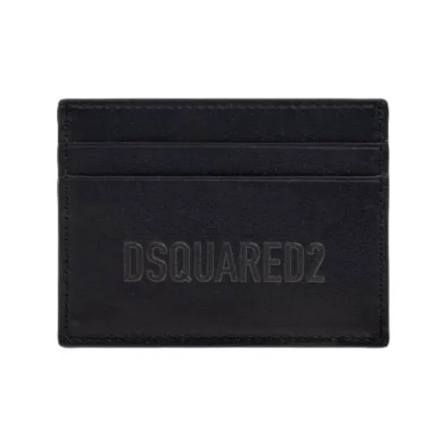 DSQUARED 2 Кожа Держатель для карт Мужской Черный