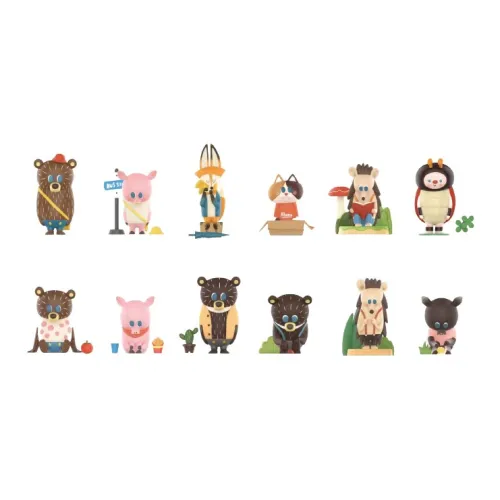 POP MART Коллаборация Edition POP MART Коллаборация Edition IP Green Cow Garden Little US Слепые коробки Один Mystery Коробка Целая коробка 12 шт