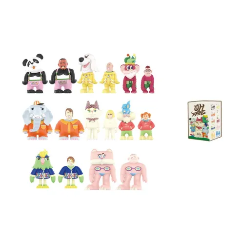 POP MART CoolrainLABO Doll Collection Слепые коробки Один Mystery Коробка Целая коробка 8 шт