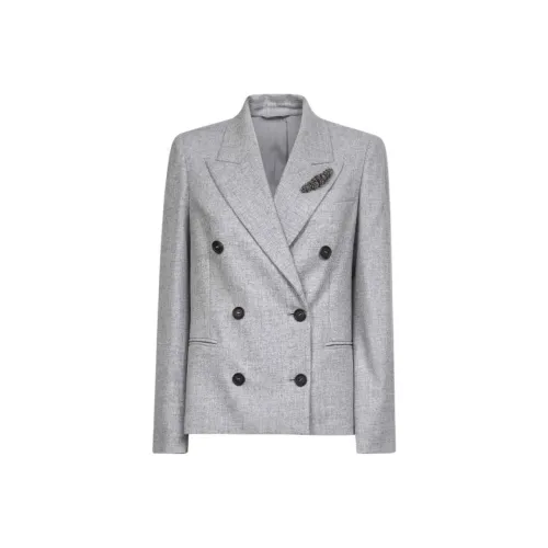 BRUNELLO CUCINELLI Бизнес-костюм женский светло-серый