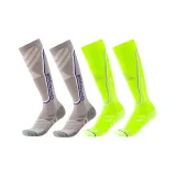 Gray + Neon Yellow Professional Football Socks [2 Pack]  
Серый + Неон Желтый Профессиональные футбольные носки [2 упаковки]