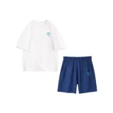 Экрю + Темно-синий