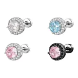 Серьги-гвоздики "Звезда Дорожка" Полный Круг, Набор из 4 шт