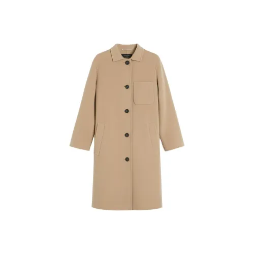 WEEKEND MaxMara Бежевое Женское Пальто