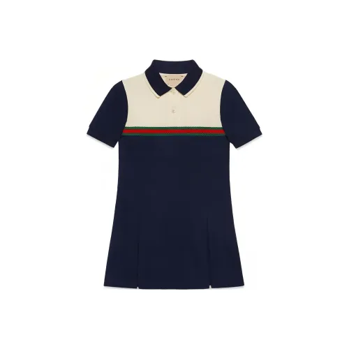 GUCCI Короткий рукав Платье Темно-синий Детский