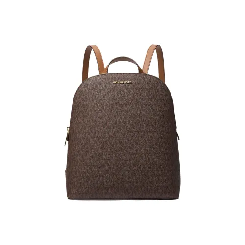 MICHAEL KORS Cindy Покрытый холст Рюкзак Большой Унисекс Коричневый