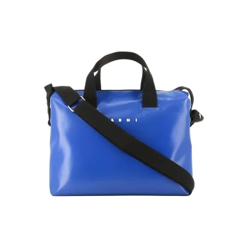 MARNI Полиэстер Тоут Сумка Сумка для покупок Сумка через плечо Сумка Мужская Синяя Коричневая