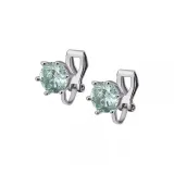 [1 пара] Серьги-клипсы "Мальдивский Синий Циркон"