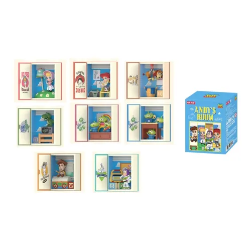 POP MART Toy Story Andy's Room Коллекция Сценарий Фигурка Слепые коробки Один Mystery Коробка Целая коробка 8 шт