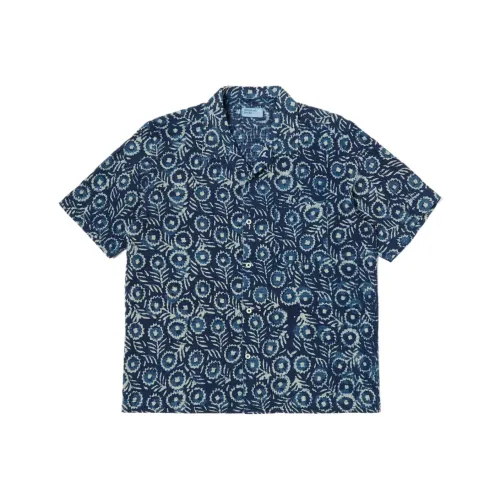 Universal Works Мужские Синие Рубашки