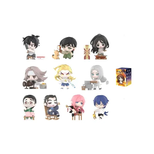 POP MART Коллаборация Feng Baby Под одним человеком Folklore Коллекция Фигурка Слепые коробки 10 для одной слепой коробки целой коробки