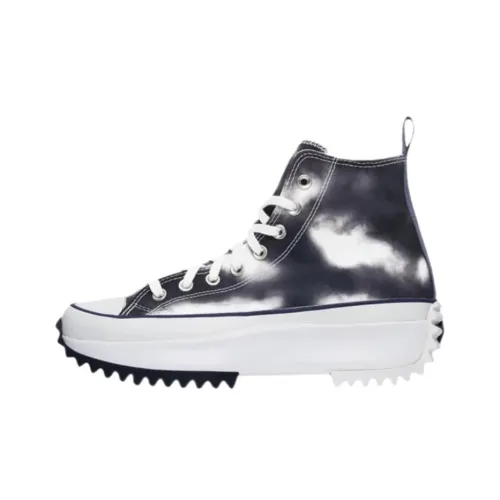 Converse Run Star Hike Устойчивая к истиранию высокая повседневная обувь для женщин черный и серый