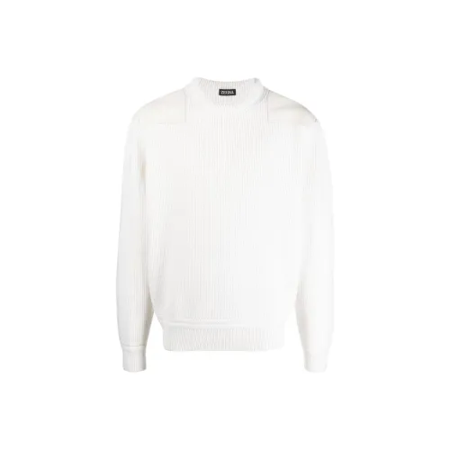 Ermenegildo Zegna Белый Мужской Кашемировые Свитера