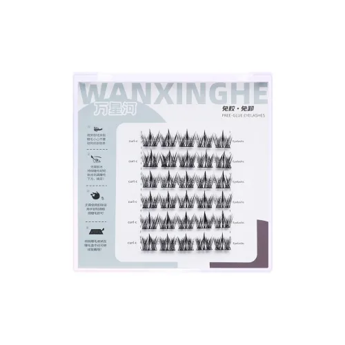 WANXINGHE Без клея без необходимости удаления Щенок Глаз Собака Стиль Искусственные ресницы Один кластер Сегментированный Шесть рядов