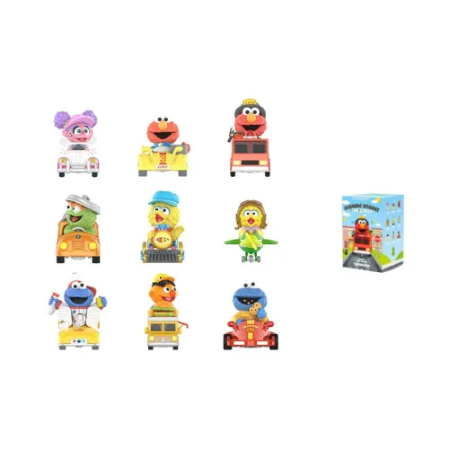 POP MART Улица Сезам Персонажи Sesame Street Vehicle Коллекция Слепые коробки Один Blind Коробка Целая коробка 9 шт