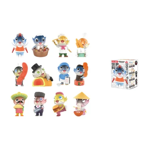 POP MART Tuna World Cuisine Collection Слепые коробки Один Mystery Коробка Целая коробка 12 шт