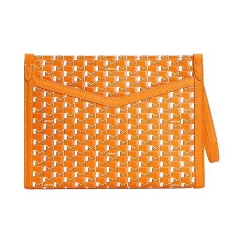 Moynat Холст Клатч Стандартный Женский Оранжевый