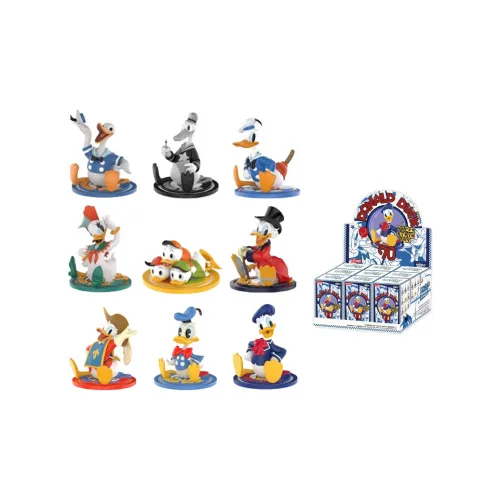 POP MART Коллаборация Disney Donald Duck 90-летняя коллекция Anniversary Collection Слепые коробки Один Blind Коробка Целая коробка 9 шт