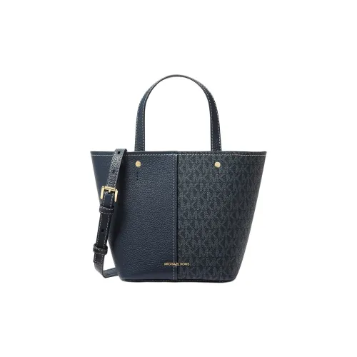 MICHAEL KORS Покрытый холст Тоут Сумка Сумка для покупок Сумка на плечо Сумка среднего размера Женская Морской синий