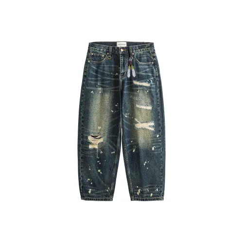 ME DA IGUAL Джинсы Мужские Вымытые Синий