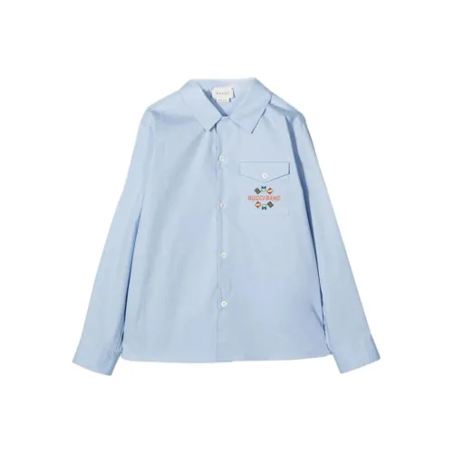 GUCCI Синие Рубашки для Детей
