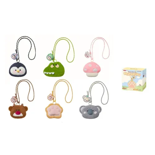 POP MART HACIPUPU Animal Applique Collection Слепые коробки Один Mystery Коробка Целая коробка 6 шт