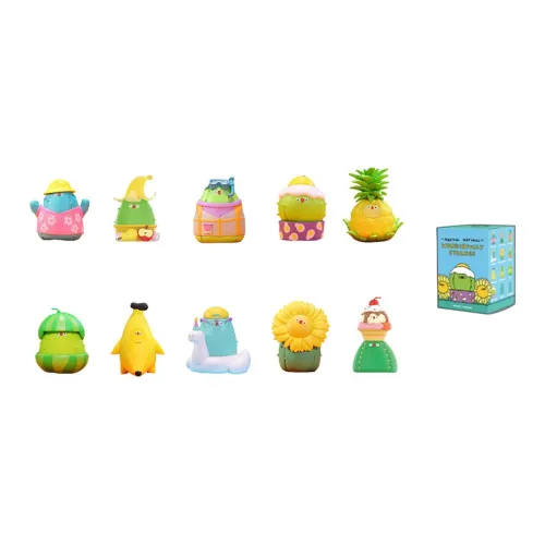 POP MART Коллаборация FLABJACKS Креативность Мини Растение Коллекция Слепые коробки 10 для одной слепой коробки целая коробка