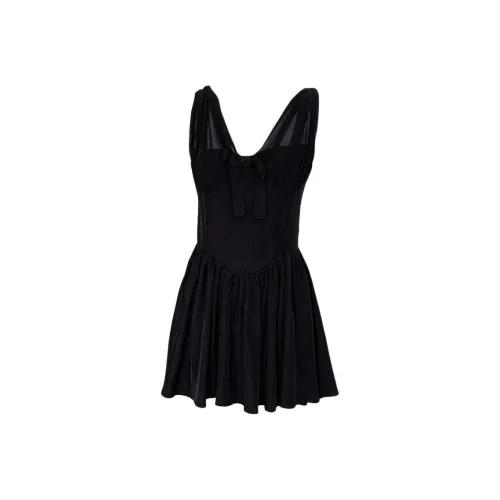 MTHE Черные Женские Платья без рукавов