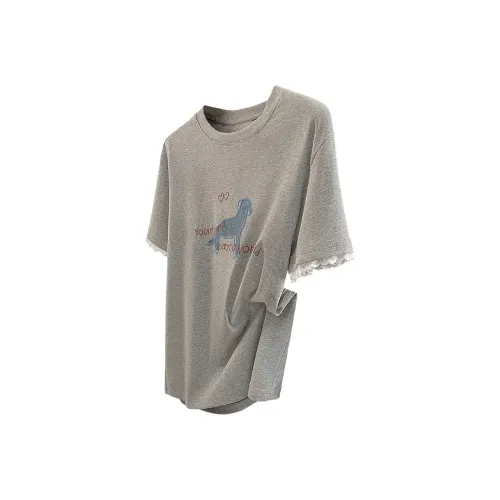 SIBAISHE Светло-серые женские T-рубашки