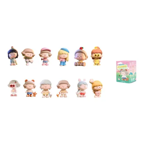 POP MART Cookies Bestie Collection Слепые коробки Один Mystery Коробка Целая коробка 12 шт