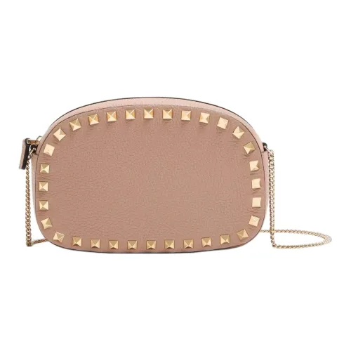 Valentino Rockstud Кожа Сумка через плечо Сумка на плечо Мини Женская Нюдово-розовая