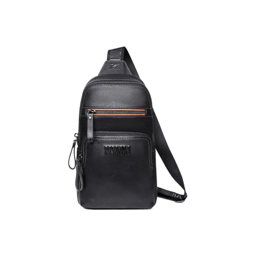 SEPTWOLVES Сумка через плечо из коровьей кожи Мужская Черная