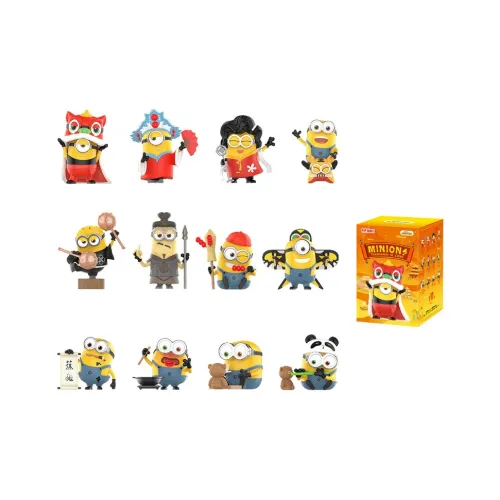 POP MART Minions Китай Tour Слепые коробки Один Mystery Коробка Целая коробка 12 шт