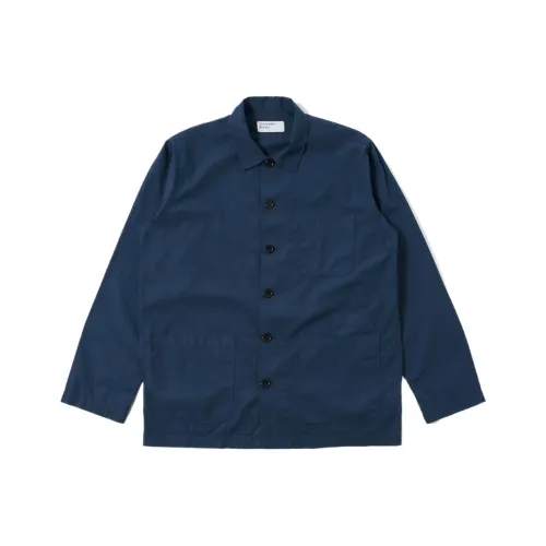 Universal Works Рубашка Мужская Синяя