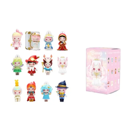 POP MART Кролик Magic World Collection Magic World Слепые коробки Один Mystery Коробка Целая коробка 12 шт