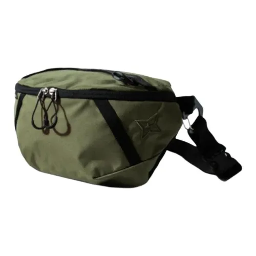 PAAGO WORKS Nylon Sling Bag Large Unisex Moss Green PAAGO WORKS Сумка через плечо из нейлона большая унисекс цвет моховый зеленый
