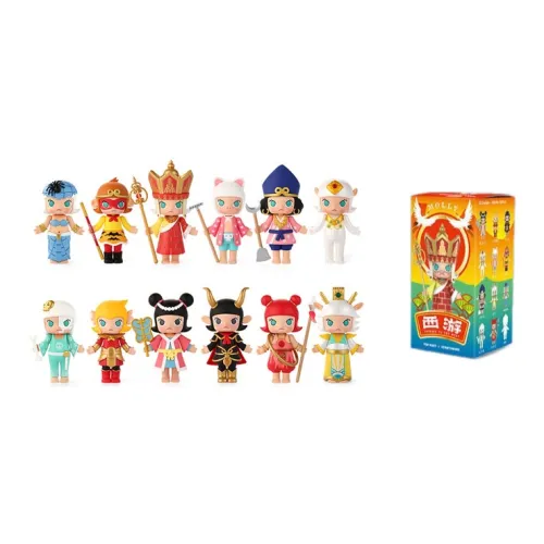 POP MART Molly Journey to The West Collection Слепые коробки Один Mystery Коробка Целая коробка 12 шт