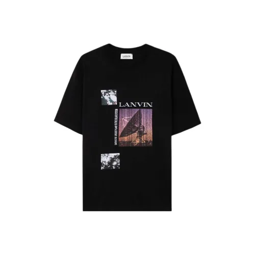 Lanvin Черная Унисекс Футболка