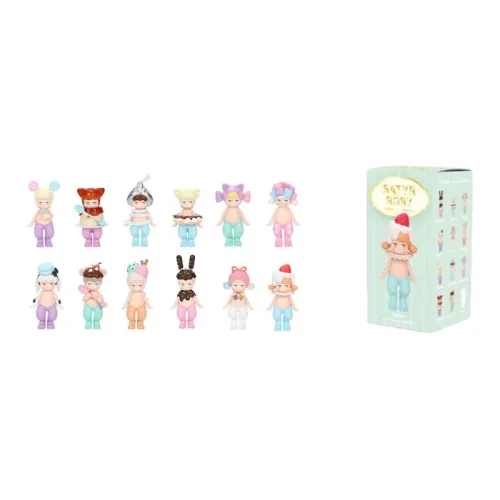 POP MART Pansum Satyr Rory Loli Desserts Коллекция Слепые коробки Один Mystery Коробка Целая коробка 12 шт